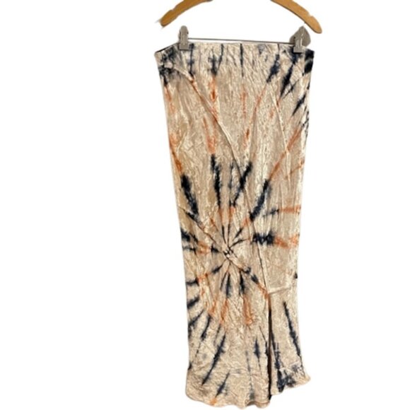 NWT Free People Serious Swagger Tie Dye Velvet Long Lines Midi Skirt Siz… - Picture 9 of 10